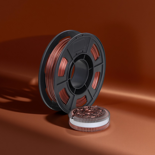 Filamento PLA de seda marrom para impressão 3D (1,75 mm, 1 kg)