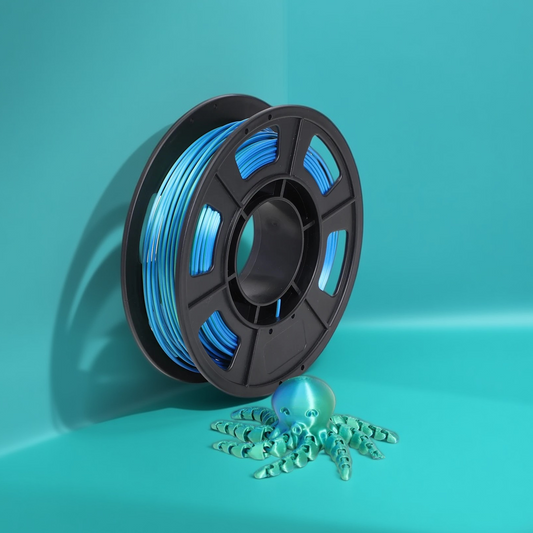 Filamento PLA de seda verde-azulado para impressão 3D (1,75 mm, 1 kg)