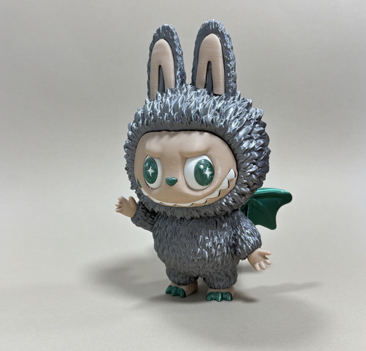 Silken Grey Labubu Figure – Elegant & Enigmatic